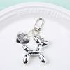 Heart-shaped Dog Keychain, Creative And Cute Dopamine-colored Puppy Pendant For Bags And Mobile Phones.