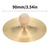 1 Pair Finger Cymbals with Wooden Handle 3.5 inch Mini Finger Cymbals Copper 9cm Hand Cymbal for Belly Dance Music