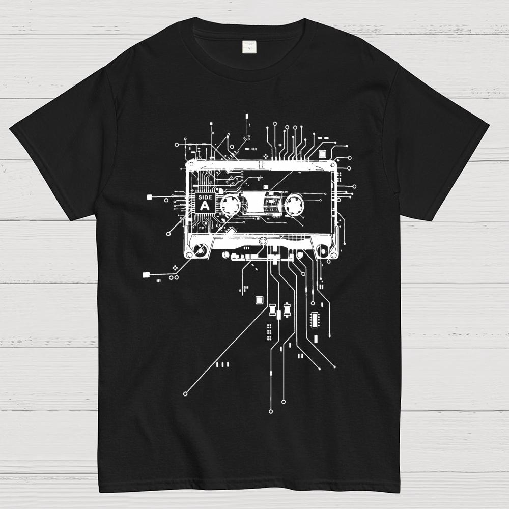 Cyber tape Cotton Summer Casual Cool Loose T-Shirt
