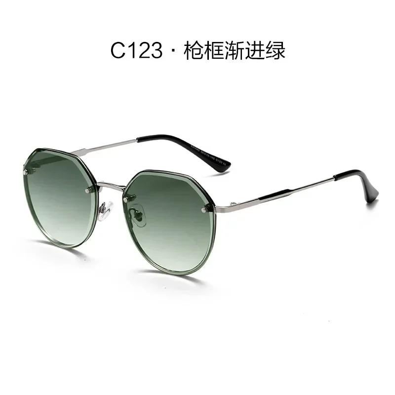 Vintage Gradient Sunglasses For Women Designer Sun Glasses Uv400 Polygonal Travel Driving Shades