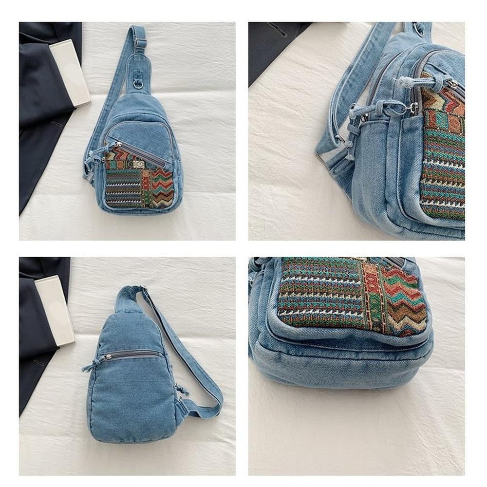 Lightweight Large Capacity denim Multipurpose Storage Bag for Daily Use