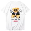 Teddy Bear Tshirt Cool Robotic Graphic Tops Harajuku Cartoon Streetwear Fitness Clothes Casual Fashion Tee Roupas Masculinas