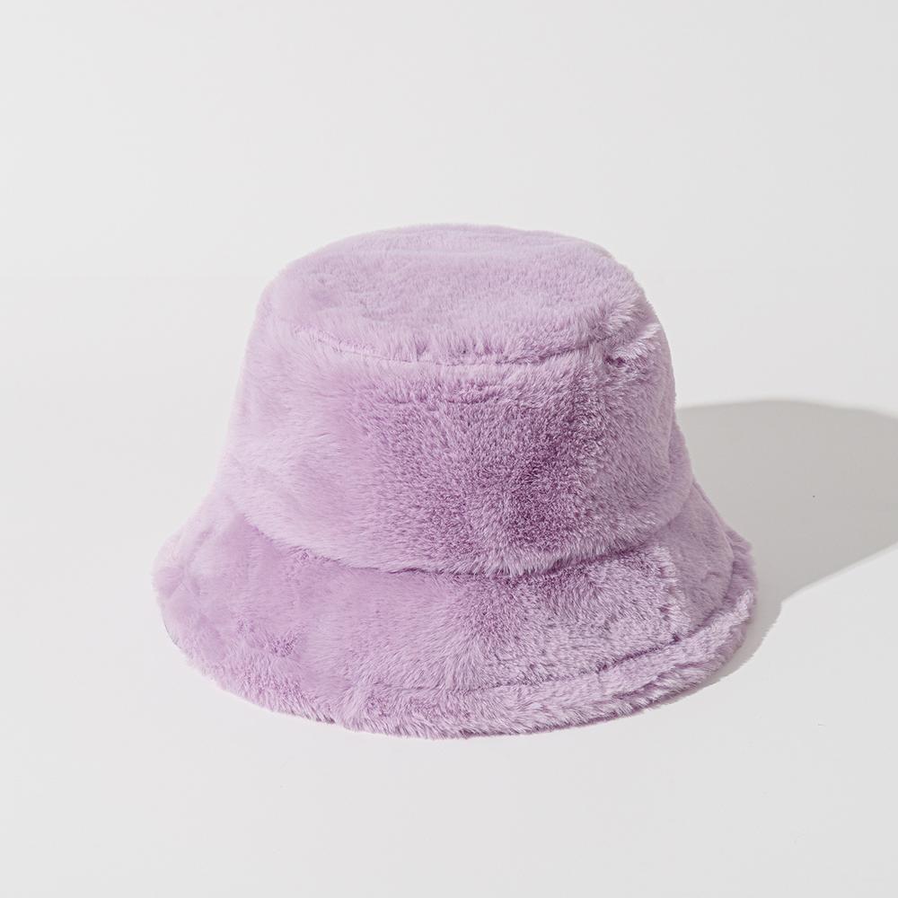 Nieuwe Winter Imitatie Konijnenbont Emmerhoed Mode Dames Dik Warm Vissershoed Effen Kleur Heren Zacht Fluweel Bontachtige Panama Hoeden