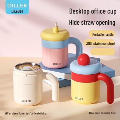 Di Le Bei Er 500ML Isolierter Edelstahlbecher mit Deckel