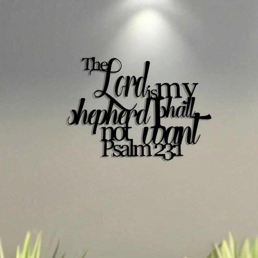 1 PC "The Lord Is My Shepherd,I Shall Not Want" Sign Metal Wall Art - Modern Home Decor for Bedroom, Living Room, or Bathroom.