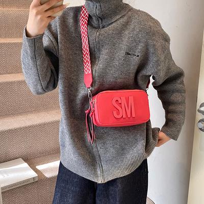 Women's Bag Shoulder Bag Winter Letter Small Square Bag Average Size Zipper Fashion Versatile Bag