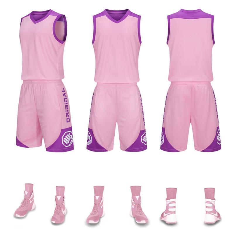 Quick-drying basketball jersey set Student personalized jersey Adult children's game training sports vest DIY printing number