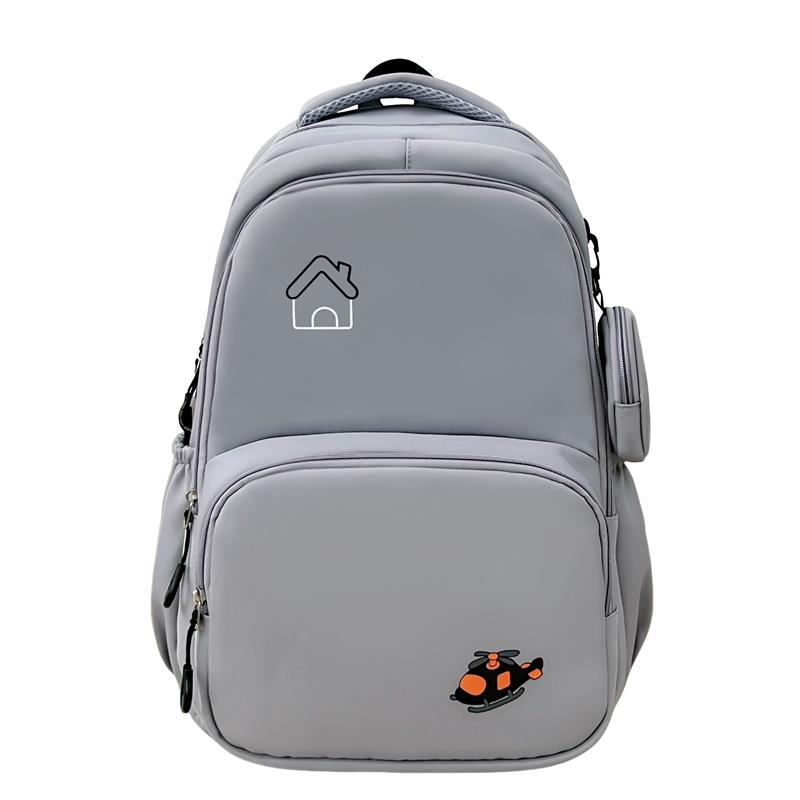 

Backpack Large Capacity Senior High School School Bag Women s Nylon Bag серый