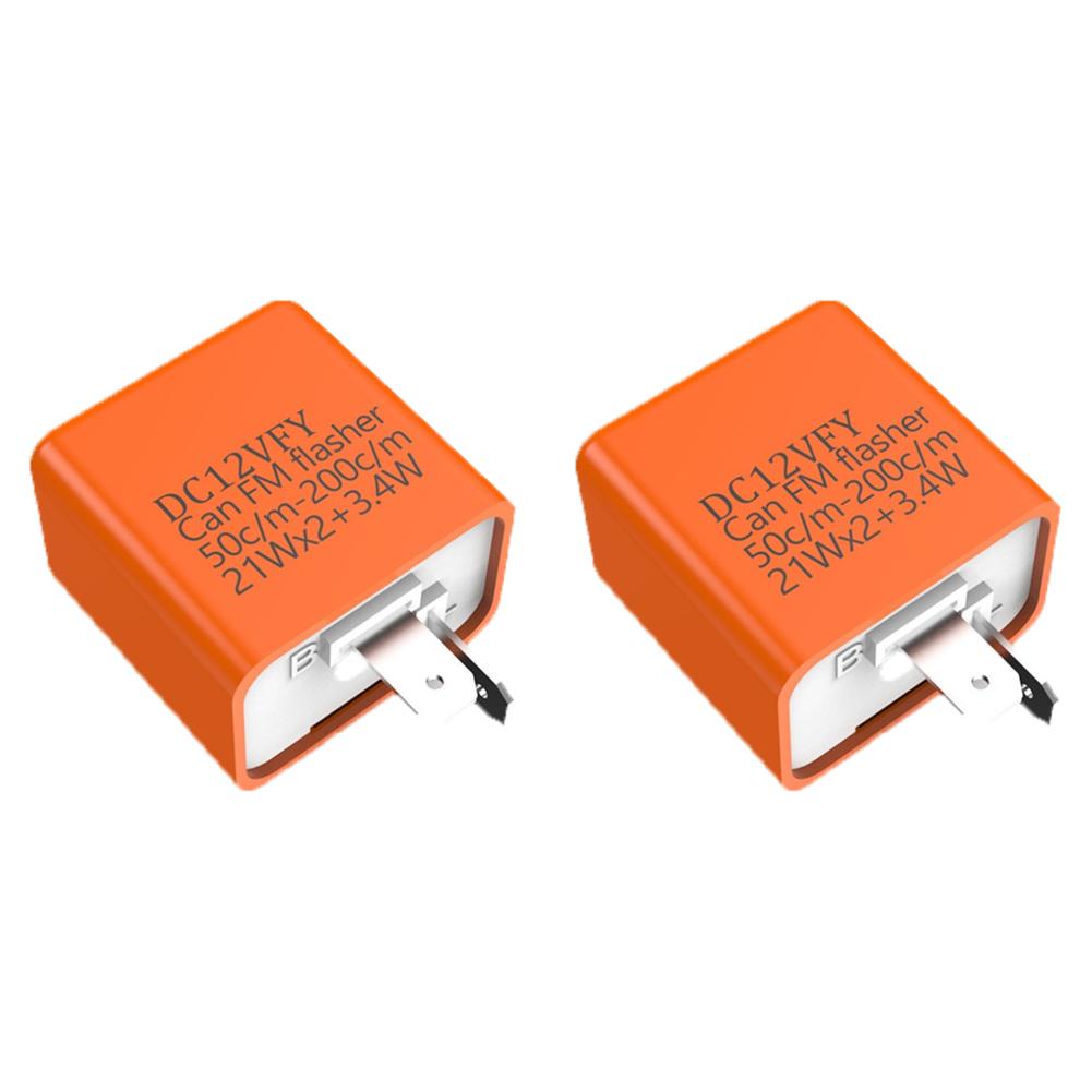 1-10PCS LED Flasher Relay 12V Adjustable Frequency of Turn Signal Indicator Light 2 Pins Flashing Blinker Relays For Motorcycle