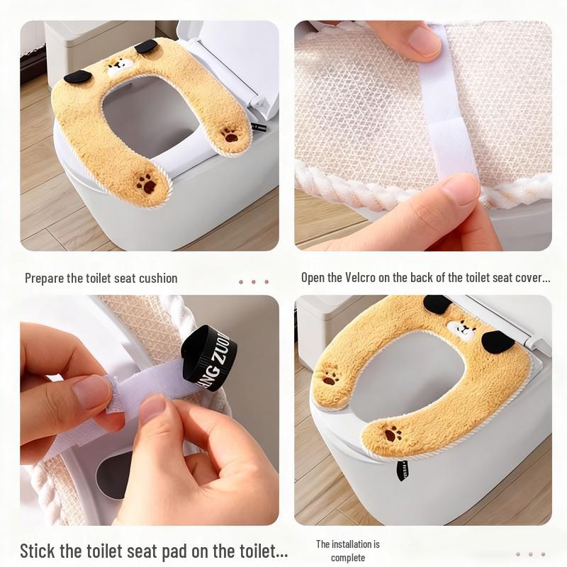 Universal Plush Toilet Seat Cushion - Autumn/Winter, Newcomer Discount