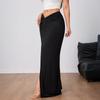 Elegant High-Waisted Midi Skirt with Slit - Women's Fall/Winter 2024 Collection