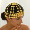 Metal Hair Accessory Retro Coin Tassel Design Headgear Retro Court Style Exaggerated Multi-Layered Golden Headpiece