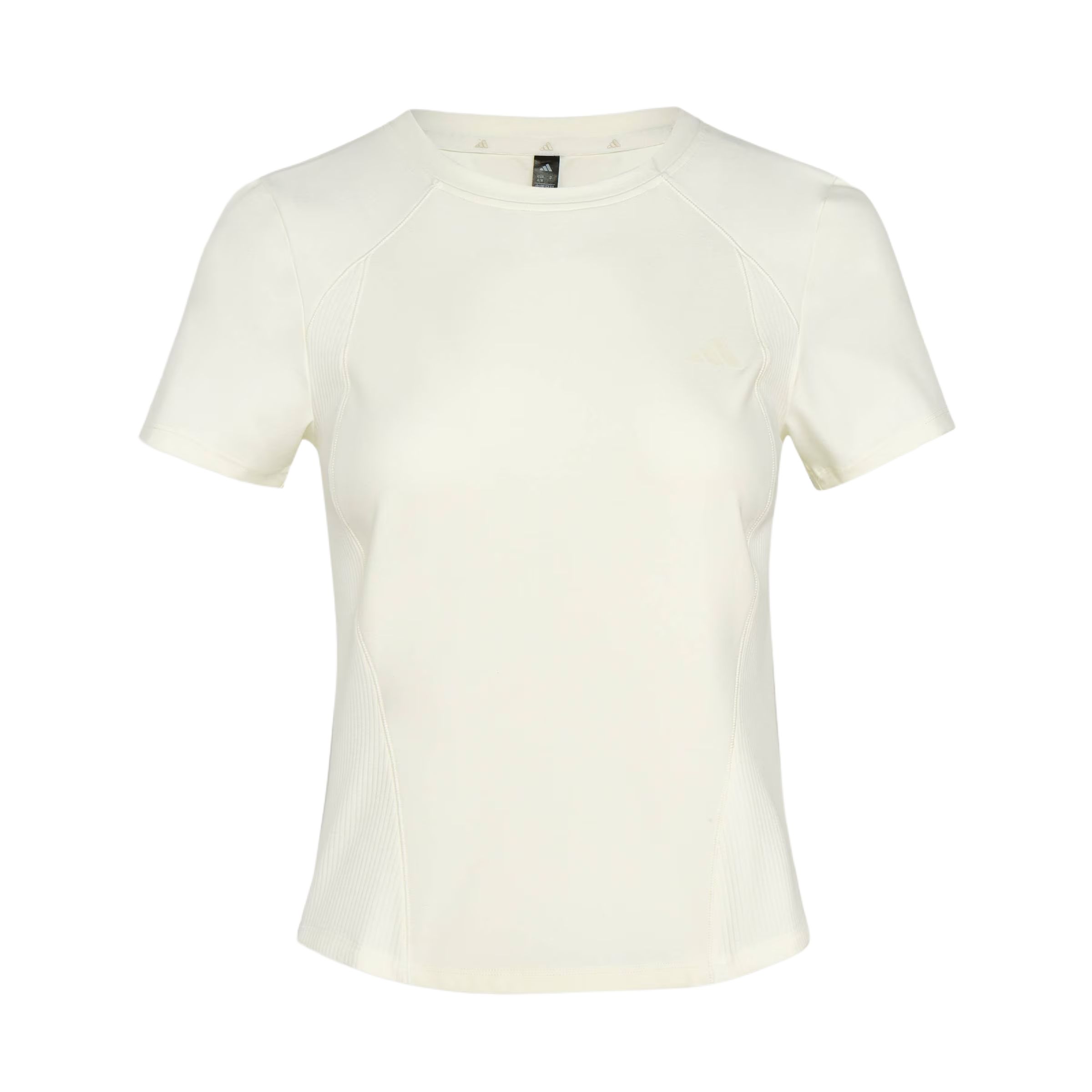 

Adidas Soft Lux Lightweight Solid Color Cool Feel Slim Fit Round Neck Sports T-Shirt Women Tops KH2648 S