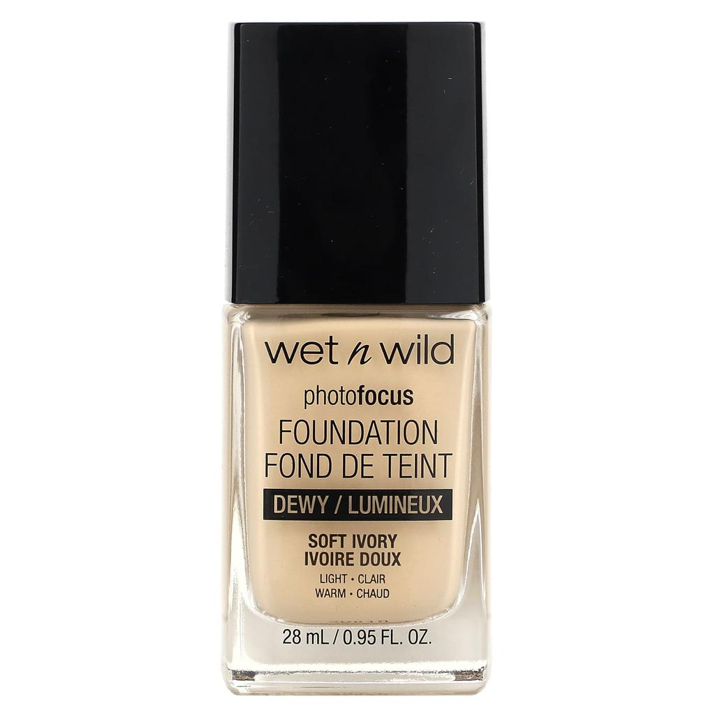 Wet N Wild Fond de teint PostFocus, lumineux, ivoire doux, 0,95 fl oz (28 ml)