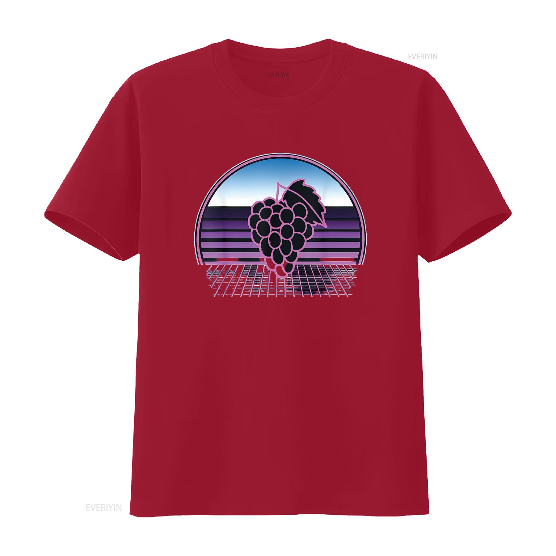 

Womens Grape Vines Retro 80S Vaporwave Aesthetic Winery T Shirt Black X Large vintage Washed Comfortable designer clothes S