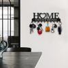1PC Black Metal Key Holder Wall Mounted Key Holder Sweet Home Design Style Key Holder with 10 Hooks