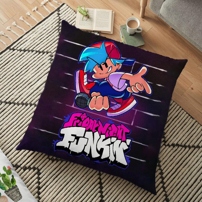 Friday Night Funkin Cushion Pillow Case Whitty Boyfriend Pillow Cover Lemon Demon Monster Living Room Decorative Pillow Kids Gift 45cm