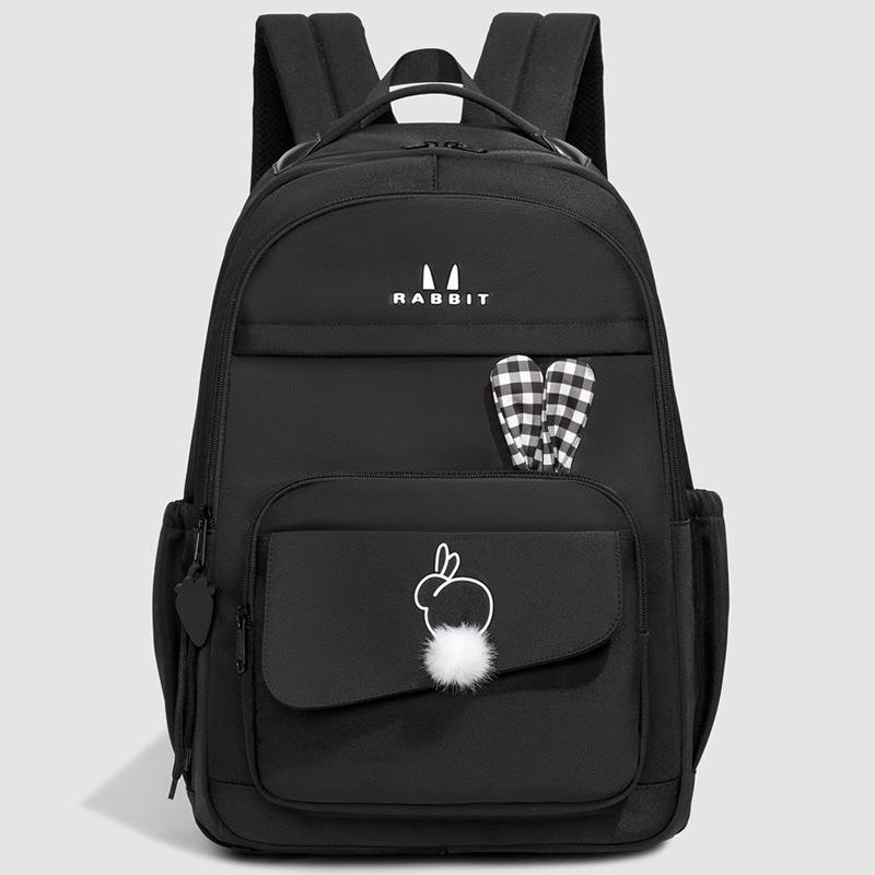 Schoolbag new high-value simple schoolbag versatile casual girls backpack large capacity junior high school student backpack
