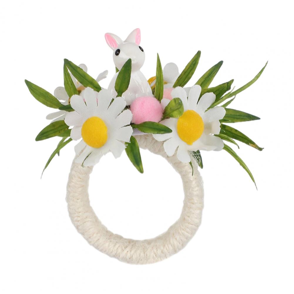 

Bunny Ear Napkin Holders Easter Bunny Napkin Rings with Rabbit Ear Design Festive Easter Egg Napkin Holders Spring Dinner Party