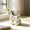 Storage Tube 3D Printed Bow Pen Holder for Desk Multifunctional Makeup Brush Cute Container Vanity Organizer Office Supplies Integrated Molding