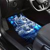 4pcs Dreamy White Tiger Pattern Car Floor Mat Set, Crystal Velvet Anti-slip Mat, 4pcs Universal, Decorate the Interior Space
