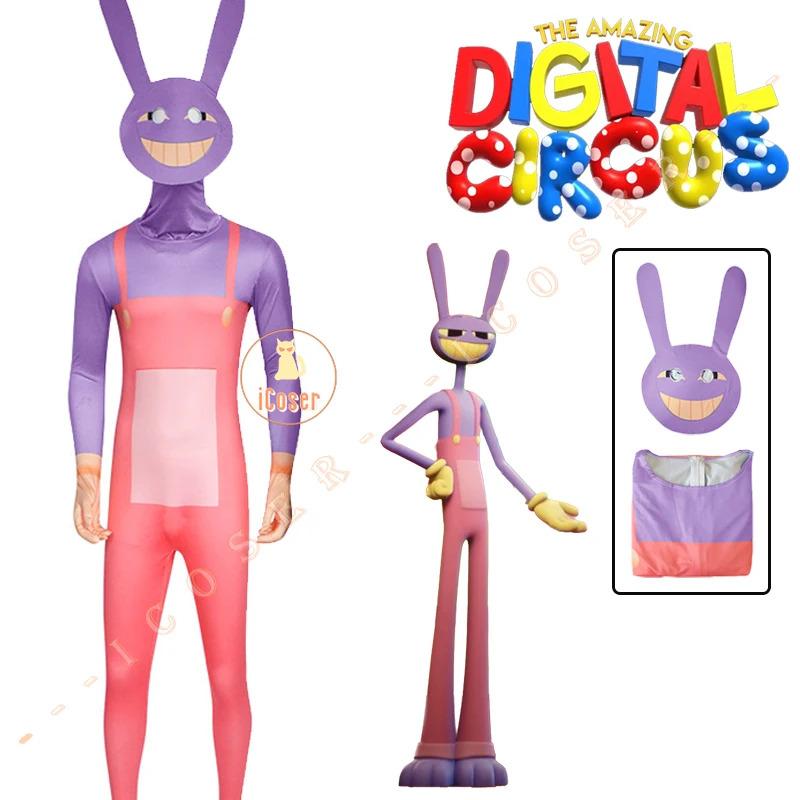 25COSIN STOCK The Amazing Digital Circus Jax Cosplay Costume Cartoon Uniform Jumpsuit Pomni Halloween Party for Kids Adult Cospl