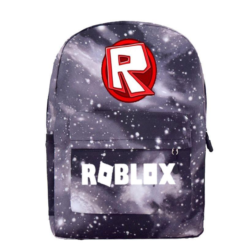 Roblox Pattern School Backpack With Starry Background And Large Capacity For Students