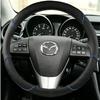 Černý PU Umělá Kůže Ručně Šitý Potah na Volant Auta Pro Staré Mazda 3 Mazda 5 Mazda 6 2003-2015