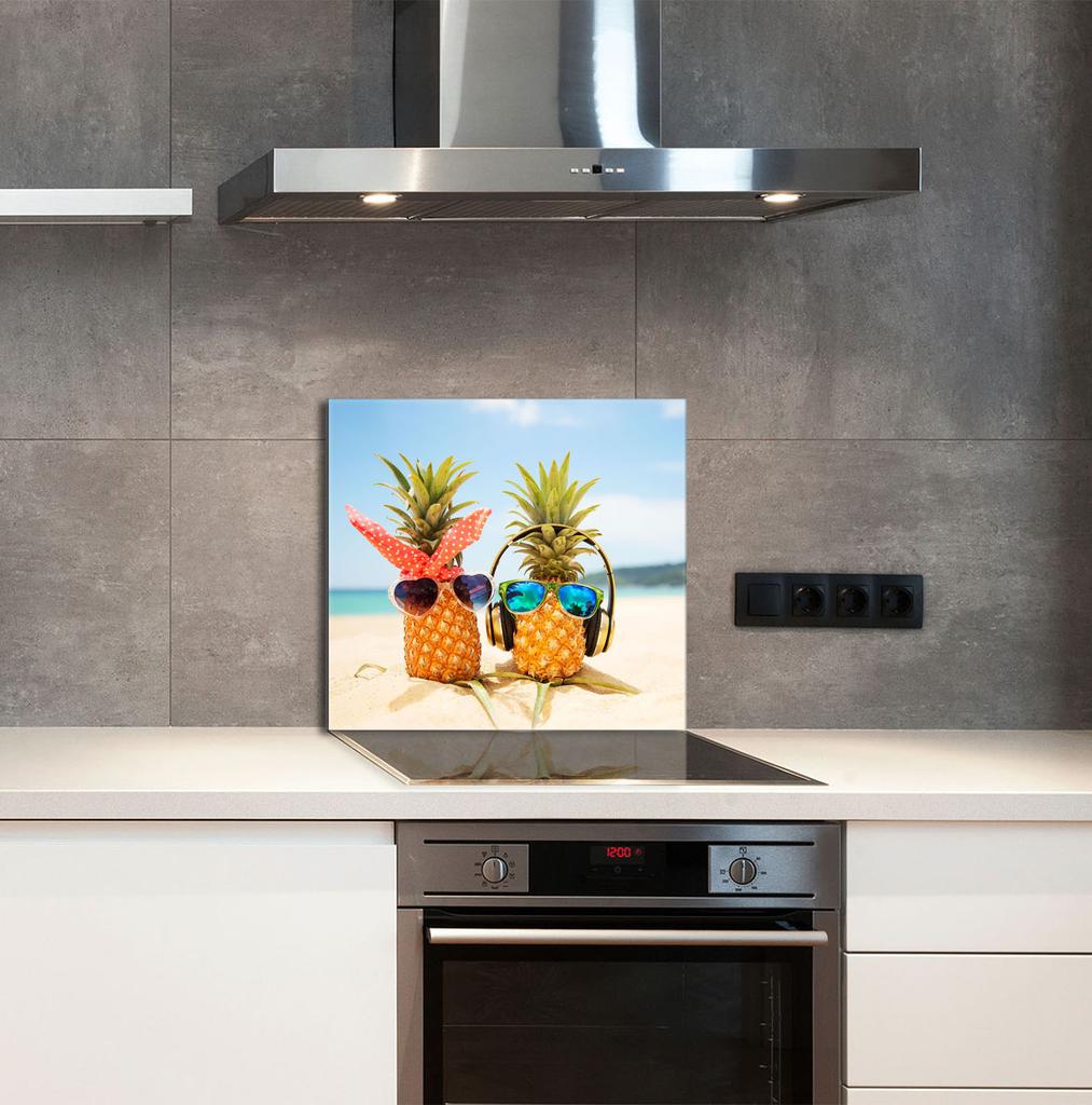 PANEL SZKLANY DO KUCHNI 65x60 Ananas