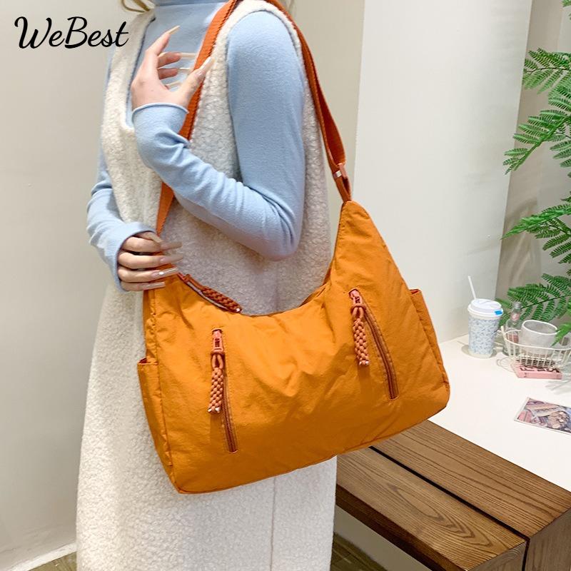 Tote Bag Large Capacity Student Spring Versatile Casual Crossbody Bag Women Trendy Dumpling Bag
