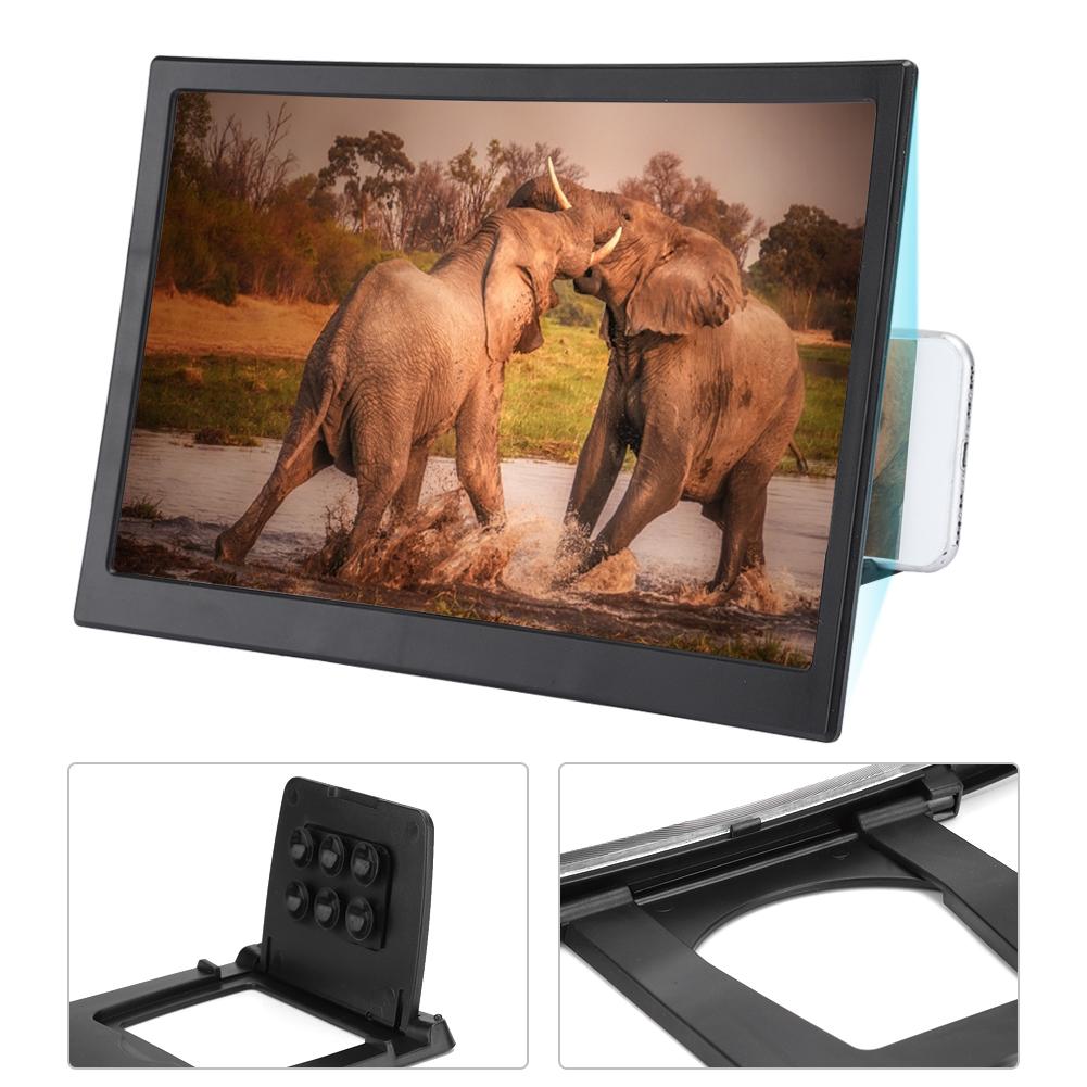 12inch Curved Non-slip Mobile Phone Screen HD Video Amplifier Magnifier Stand Bracket