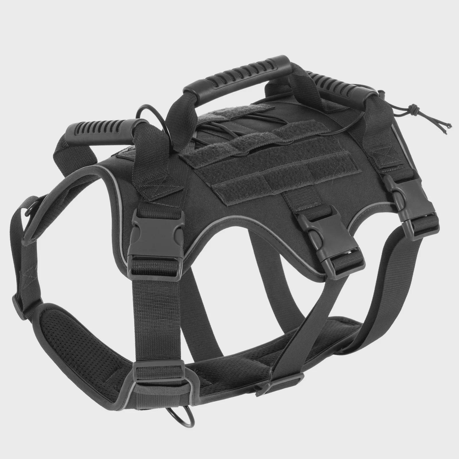 

Reflective Breathable Tactical Dog Harness with Leash - Lightweight and Explosion-Proof for Large Dogs L (Weight: 60-90 jin)