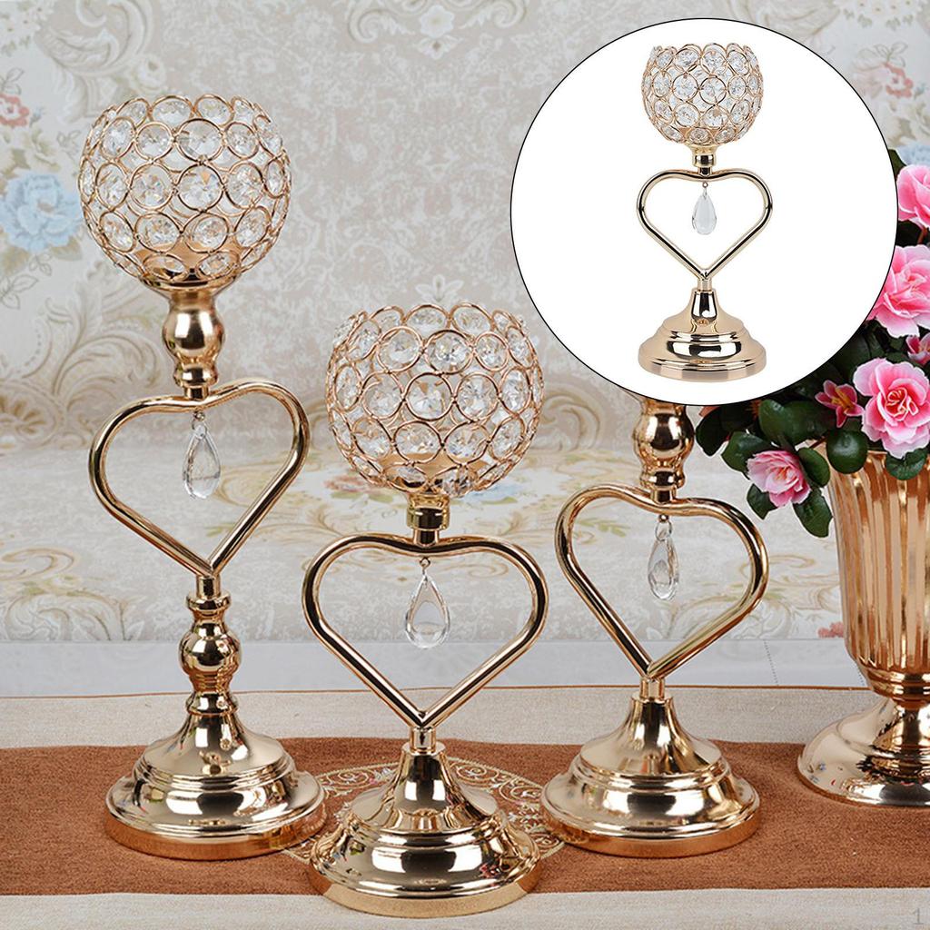 Crystal Candle Holder Decoration Tealight Table Centerpiece Votive Candles Modern Candlestick