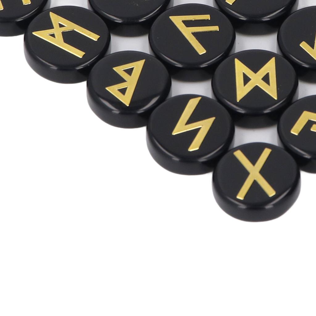 Witchcraft Rune Stones Crystal Rune Stone Set Virgin Letters Script Decorative Glossy Versatile Exquisite for Divination