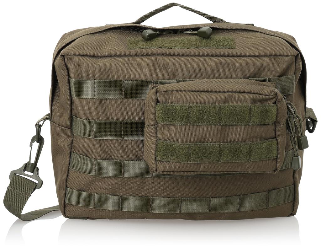 Military Shoulder Enamel Sports Shoulder Bag F-Style 3-Way Bag, Olive,