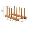 A96I-Dish Rack Pots Wooden Plate Stand Wood Kitchen Cup Display Drainer Holder NEW