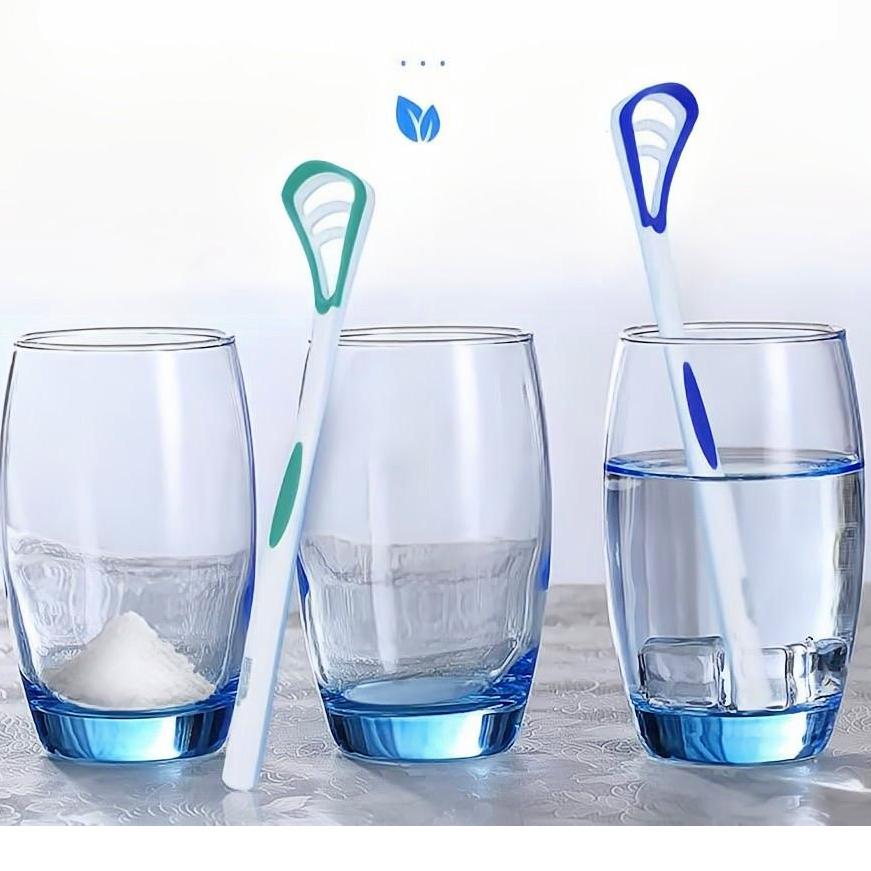 Detergente per spazzole raschietto per lingua a doppio lato di Y-Kelin, alito rinfrescante con manico antiscivolo (Confezione da 3 colori)