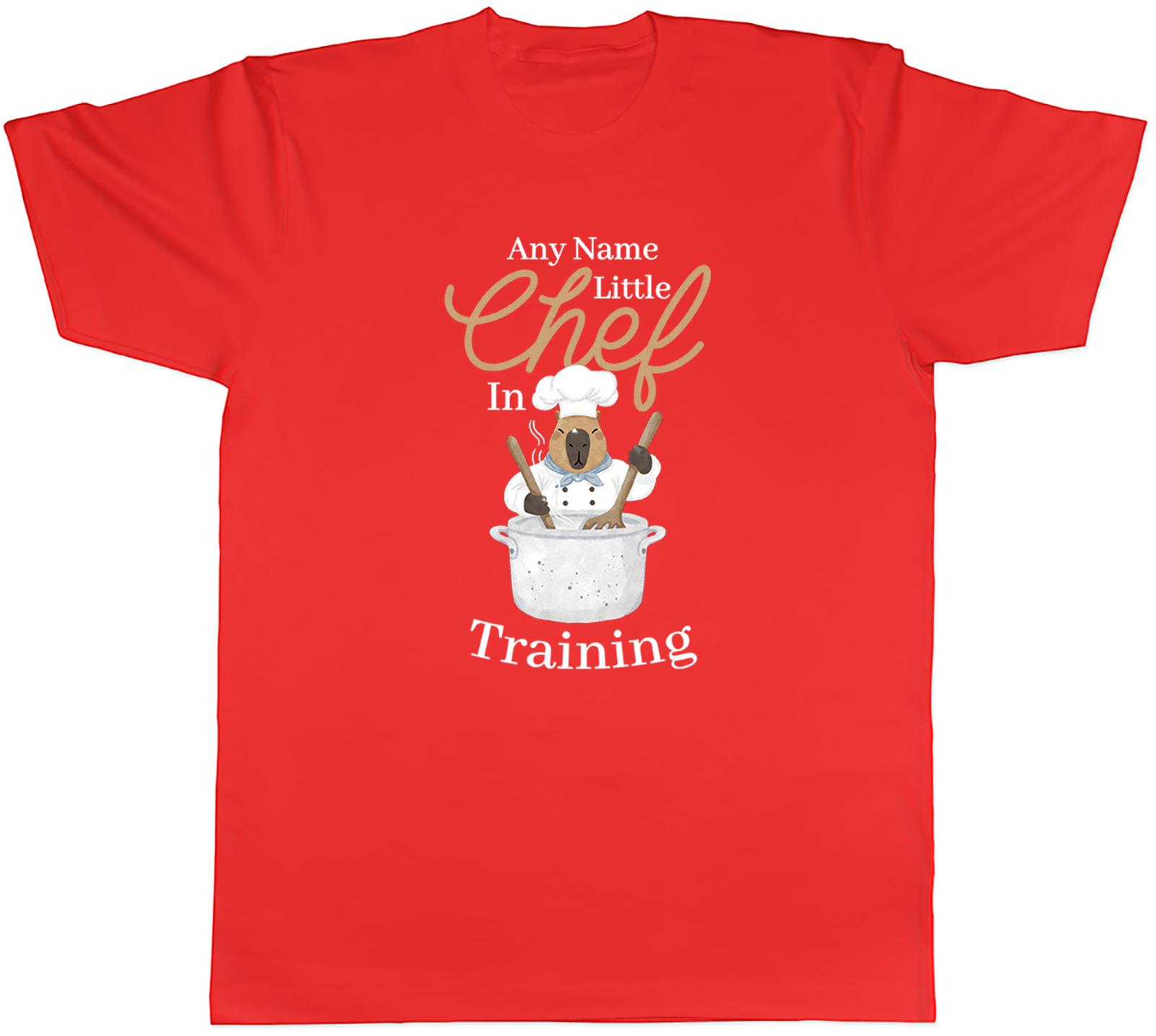 Personalised Any Name Little Chef in Training Unisexs TShirt Tee Gift Top S