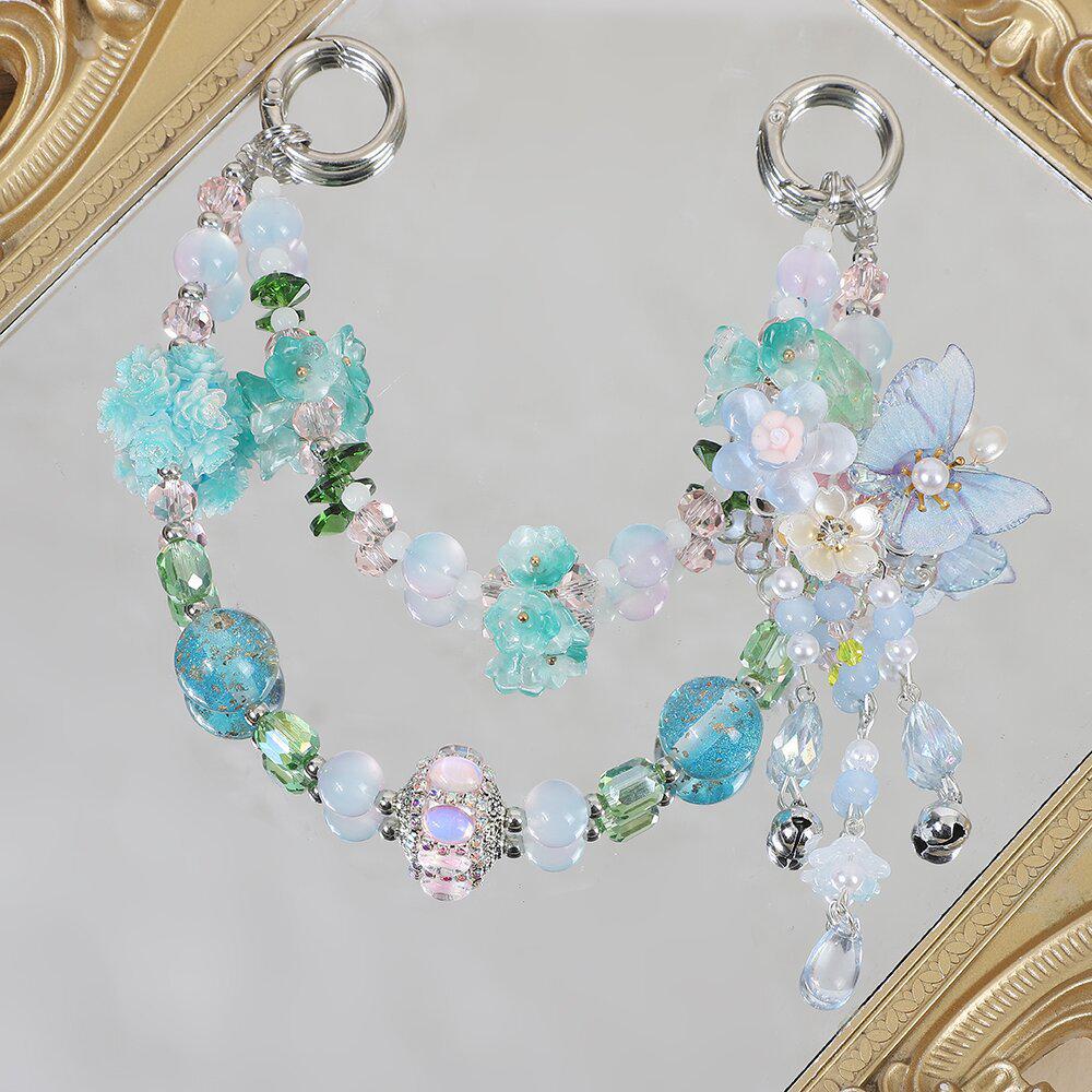 

Butterfly Tassel Lily of the Valley Luxury Phone Case Pendant Lanyard