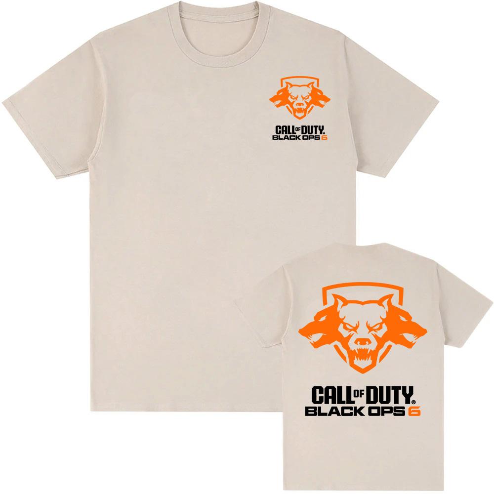 Streetwear Hip Hop Men Women Tees BO6 Call of Duty Black Ops Game Printing Tshirts Cotton Short Sleeve O-neck T-shirt Unisex Top