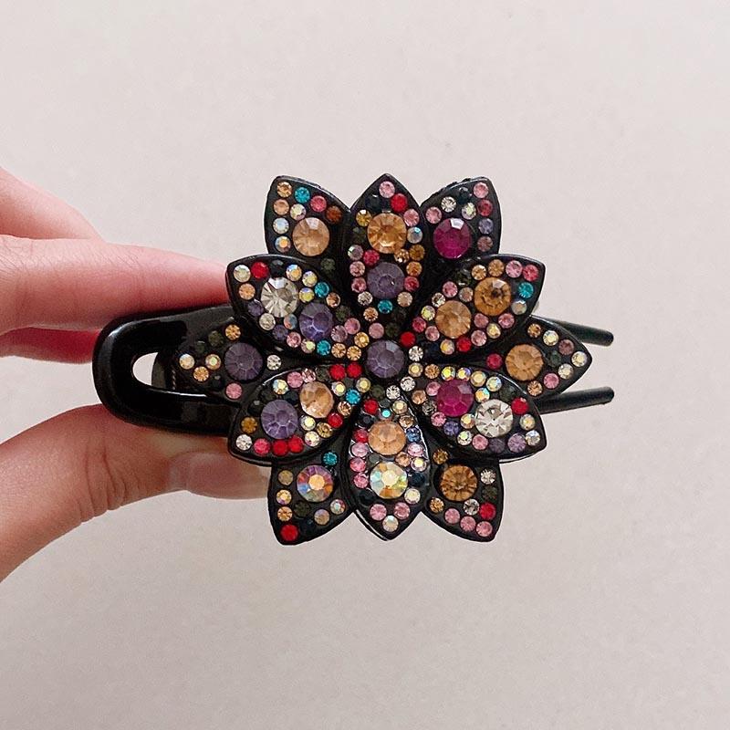 

Женские роскошные хрустальные заколки-краб для волос, винтажные цветочные заколки-заколки для волос, корейские заколки для волос, аксессуары для волос для девочек, головные уборы абрикосовый