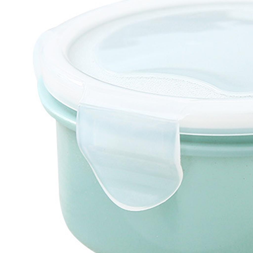 Fridge Food Storage Container with Lids Multifunction Stackable Round Airtight Kitchen Storage