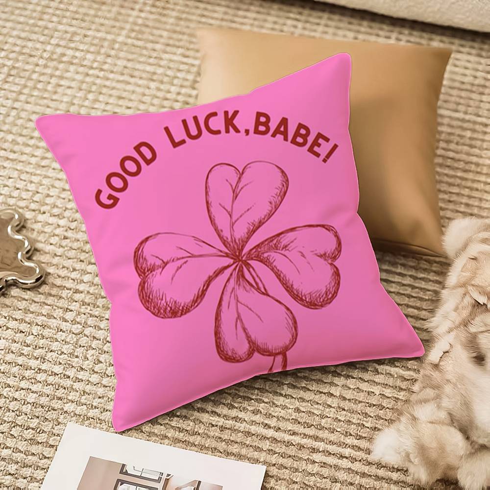 G-Good Luck Babe C-Chappell R-Roan Pillow Case Anti-dustmite Invisible zipper Sofa Bed 12x12Inch