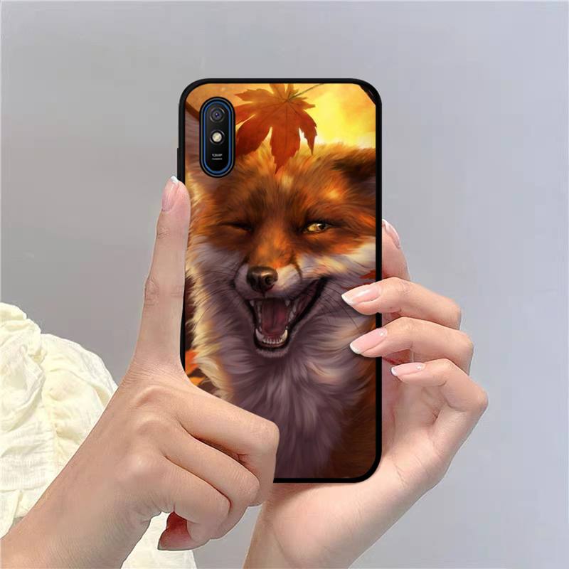 Cute Fox In Autumn Leaves Fores Phone Case For Redmi 9A 8A 7A 7A 7 6A 5A 5 Plus 4X S2 GO K20 K30 6 Note 8 9 Pro Cover