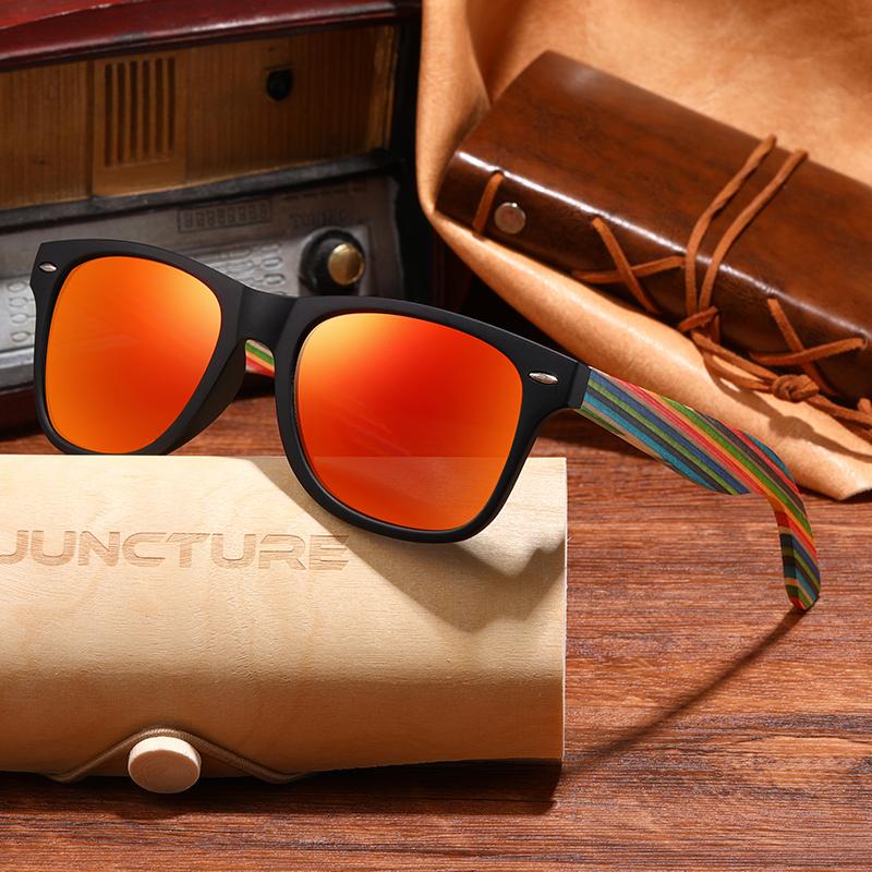 

1pcs Fashion Commute Bamboo Wood Square Fishing Sunglasses Man Lady Sun Glasses Driving Outdoor Sports Protection UV400 Eyewear