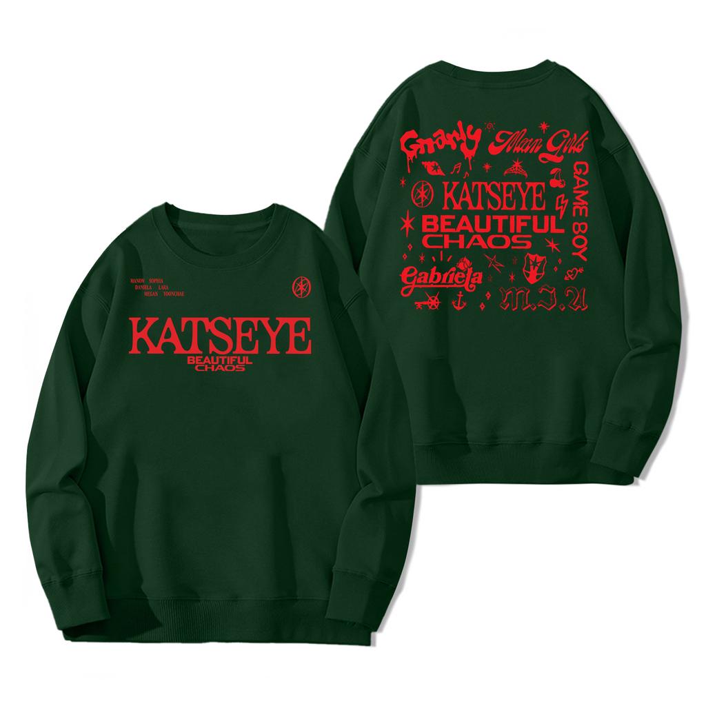 Damen Modisches Und Lässiges Langarm-Pullover-Sweatshirt mit Aufdruck