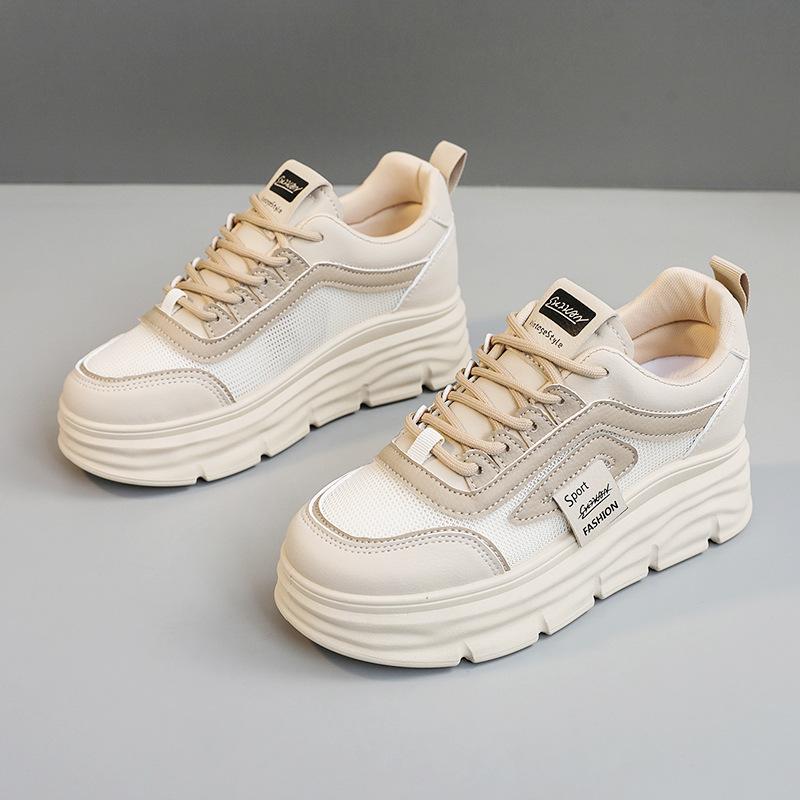 

New Mesh Breathable Casual Sneakers - Thick Bottom Heightened Durable Solid Color Non-Slip Anti-Odor Soft Bounce Cushioning Tide Shoes 41 синій
