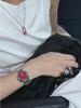Fashion Punk Red Love Laser Stars Metal Strap Unisex Bracelet Simple Personality  Jewelry for Women Men Birthday Gift Bracelet