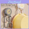 Plastic Suction Cup Bathroom Sink Storage Rack With Hook Wall Mount For Wet Room Use