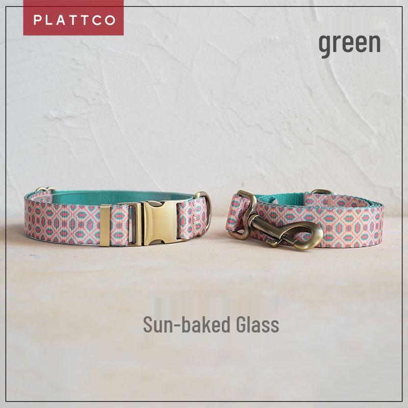 PLATTCO Comfortable Soft Dog Collar & Leash Set with Metal Buckle PDC370 XL